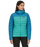 Bunda PATAGONIA W DOWN SWEATER HOODY Lady, fresh teal