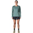 Дамска тениска PATAGONIA W L/S CAP COOL DAILY SHIRT-BOARDSHORT LO Lady, blue sage-light blue sage x-
