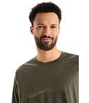 Tričko ICEBREAKER M TECH LITE II SS TEE SKI STRIPES Man, loden