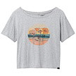 Majica PRANA ORG GRAPHIC TEE Lady, grey beach flower