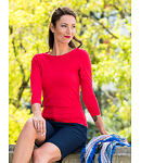Tricou CITYZEN TRIOU DAMĂ BUMBAC CU MÂNECĂ 3/4 Lady, roșu